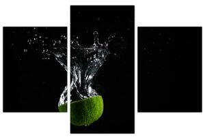 Obraz limetka vo vode (Obraz 90x60cm)