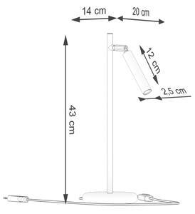Sollux SL.1469 - Stolná lampa PASTELO 1xG9/8W/230V čierna