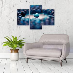 Obraz modré sklenené guľôčky (Obraz 90x60cm)