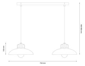 Brilagi - LED Luster na lanku FLAMENGO 2xE27/60W/230V biela