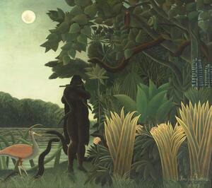 Rousseau, Henri J.F. (Le Douanier) - Umelecká tlač The Snake Charmer, 1907 (La Charmeuse de serpents), (40 x 35 cm)