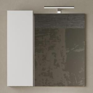 Zrkadlová skrinka HAMBURG betón/biela lesklá