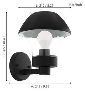 Eglo 33567 - LED stmievateľné vonkajšie nástenné svietidlo VERLUCCA-C 1xE27/9W/230V IP44