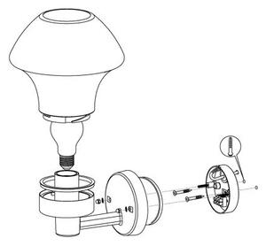 Eglo 33567 - LED stmievateľné vonkajšie nástenné svietidlo VERLUCCA-C 1xE27/9W/230V IP44