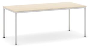 Jedálenský stôl, 1800 x 800 mm, doska sivá, podnož sv. sivá