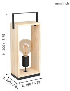 Eglo 43415 - Stolná lampa FAMBOROUGH 1xE27/40W/230V