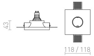 RED - Design Rendl - R12358 - Podhľadové svietidlo DINGO 1xGU10/35W/230V