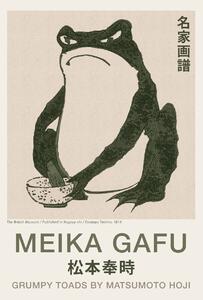 Umelecká tlač Grumpy Toad (Frog Print 3 / Japandi) - Matsumoto Hoji, (30 x 40 cm)
