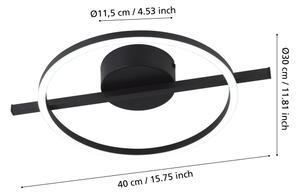 Eglo 901113 - LED Stmievateľné stropné svietidlo AMANDOLO LED/17W/230V čierna + DO