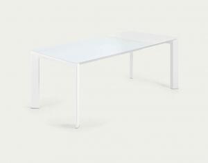 AXIS GLASS WHITE rozkladací jedálenský stôl 140 (200) cm