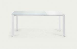 AXIS GLASS WHITE rozkladací jedálenský stôl 120 (180) cm