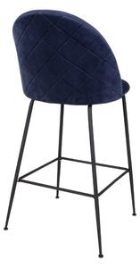 Barová stolička LOESONNI modrá/čierna
