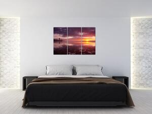 Obraz zapadajúceho slnka nad morskou hladinou (Obraz 120x80cm)