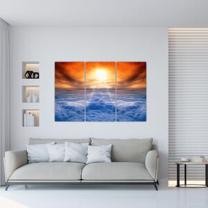 Moderný obraz - slnko nad oblaky (Obraz 120x80cm)