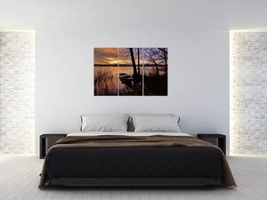 Obraz lodičky na jazere (Obraz 120x80cm)