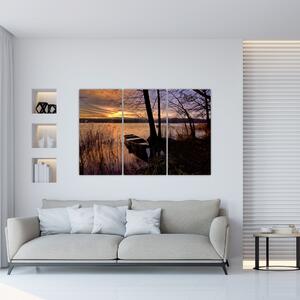 Obraz lodičky na jazere (Obraz 120x80cm)