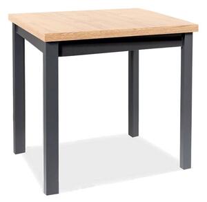 Signal Jedálenský stôl ADAM, dub artisan / ČIERNA 90x65