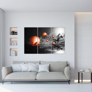Abstraktné obrazy - oranžové gule (Obraz 120x80cm)