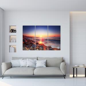 Moderný obraz - západ slnka nad morom (Obraz 120x80cm)