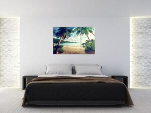 Obraz paliem na pláži (Obraz 120x80cm)