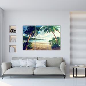 Obraz paliem na pláži (Obraz 120x80cm)