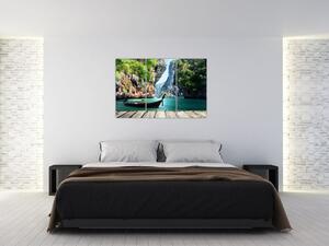 Moderný obraz - loďka na mori (Obraz 120x80cm)