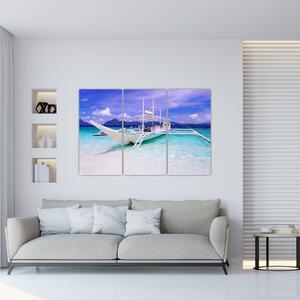 Loď na mori (Obraz 120x80cm)