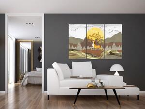 Abstraktný obraz - strom (Obraz 120x80cm)