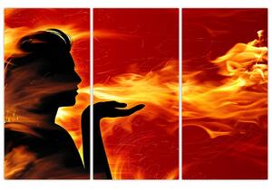 Obraz - žena v ohni (Obraz 120x80cm)