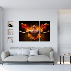 Obraz muža v ohni (Obraz 120x80cm)