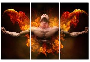 Obraz muža v ohni (Obraz 120x80cm)