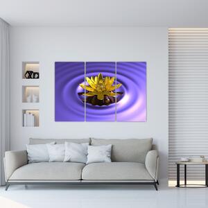 Obraz kvetu vo vode (Obraz 120x80cm)