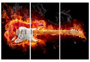 Obraz - gitara v ohni (Obraz 120x80cm)