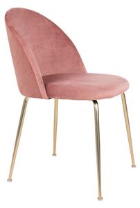 Jedálenská stolička GINUVI ružová/zlatá