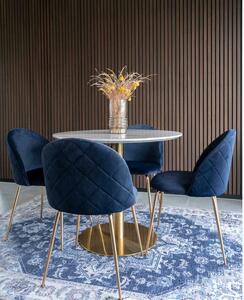 Jedálenská stolička GINUVI modrá/zlatá