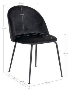 Jedálenská stolička GINUVI čierna