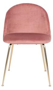 Jedálenská stolička GINUVI ružová/zlatá