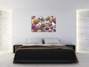 Abstraktný obraz farebných gulí (Obraz 120x80cm)