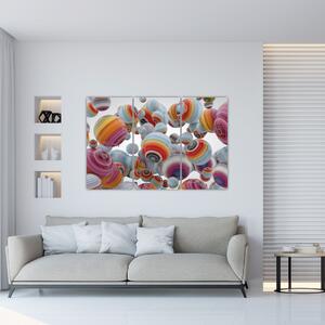 Abstraktný obraz farebných gulí (Obraz 120x80cm)