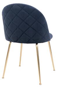 Jedálenská stolička GINUVI modrá/zlatá