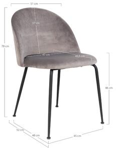 Jedálenská stolička GINUVI sivá/čierna