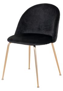 Jedálenská stolička GINUVI čierna/zlatá