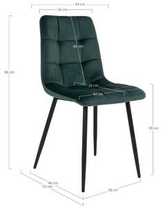 Jedálenská stolička MADDILFORT tmavozelená/čierna