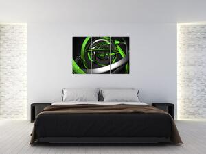Zelená a sivá - moderný obraz do bytu (Obraz 120x80cm)