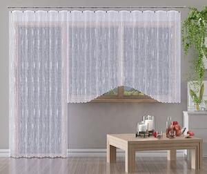 Hotová záclona alebo balkónový komplet, Edison, biela 220 x 120 cm
