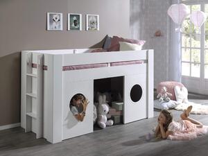 MUZZA Detská posteľ s domčekom refera 90 x 200 cm biela