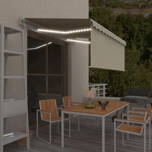 Maison Exclusive – Elektrická markíza s LED osvetlením a senzorom, 3 x 2,5 m, krémová farba
