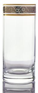 BOHEMIA PRESTIGE ZLATO-PLATINOVÝ POHÁR NA VODU 390ML SADA 6KS
