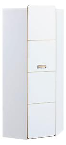 Rohová šatníková skriňa 71 cm CEDAR - dub nash / biela