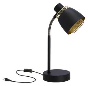 Moderná stolná lampa ALEKSANDRIA - 1xE14, 40W, zlatá / čierna